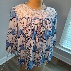 Red Camel OX Floral Peasant Blouse